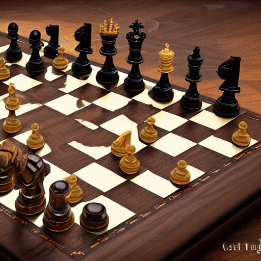 Premium AI Image  The Playful Elegance Louis Vuitton Chess Pieces
