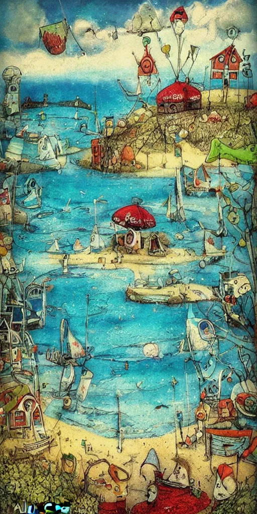 Image similar to a summer beach scene by alexander jansson