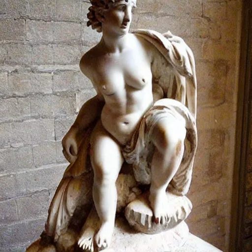 Image similar to “ antique rome statue of a sensual goddess of the life ”