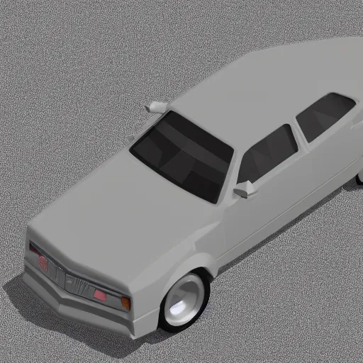 Prompt: a low poly model of a car