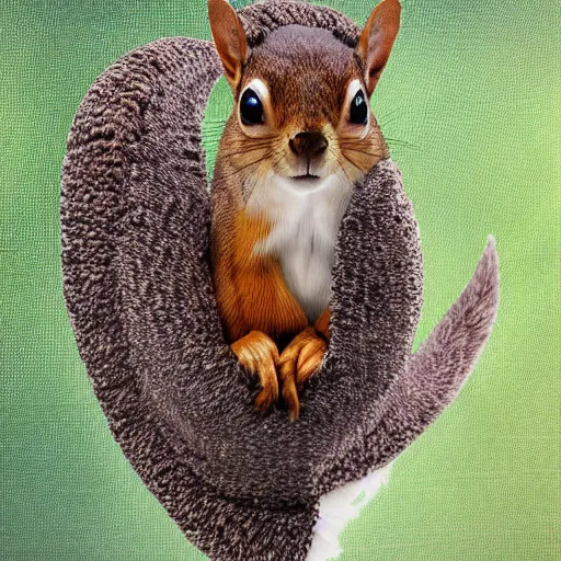 Image similar to studio photograph of alien squirrel hybrids