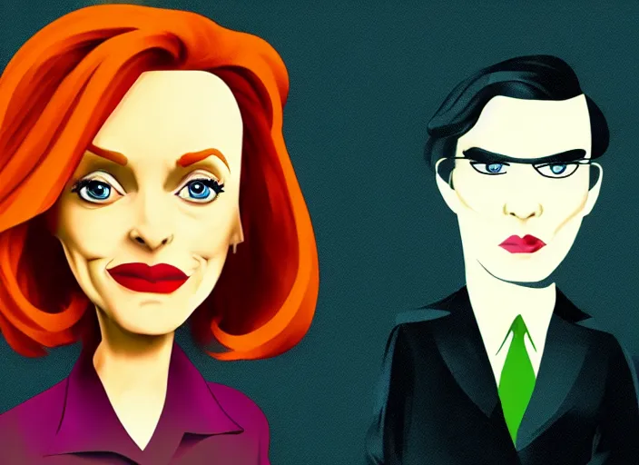 Image similar to dana scully in the style of ninteen eighties tv animation