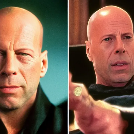 Image similar to bruce Willis as a harry potter