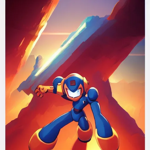 Image similar to hero world mega man, behance hd by jesper ejsing, by rhads, makoto shinkai and lois van baarle, ilya kuvshinov, rossdraws global illumination