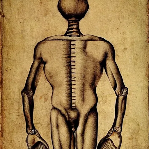 Image similar to poster of human gut, illustration by davinci