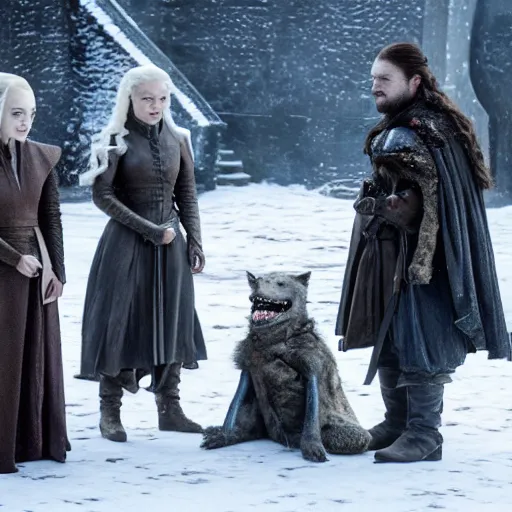 Image similar to Deleted scene from Game of Thrones, sad