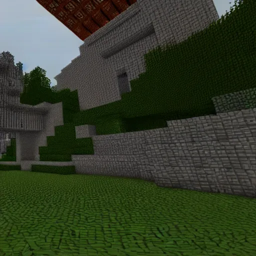 Half-Life 2 in minecraft, game footage, Stable Diffusion