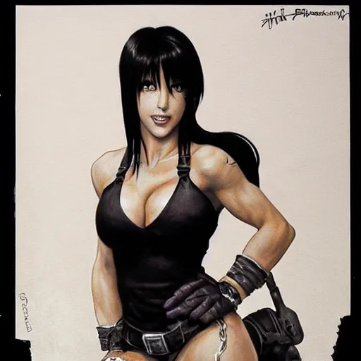 Image similar to tifa lockhart by frank franzetta