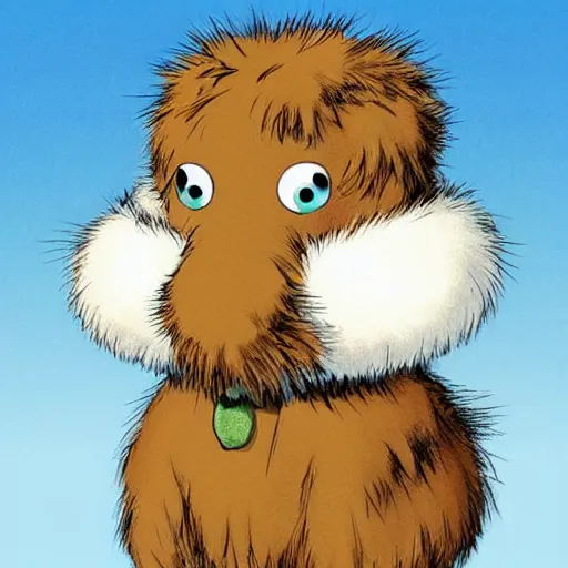 Image similar to A character based on a haggis, cartoon style, soft and cuddly with fur :: In the style of Dreamworks :: Art by Brian Bolland :: Trending on CGSociety :: Manga and Anime