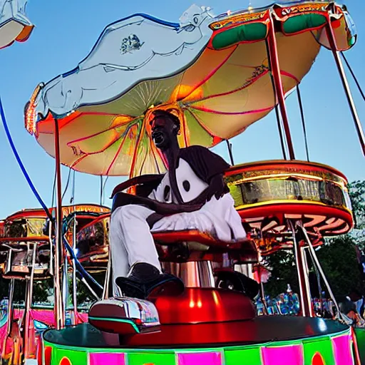 Prompt: death grips riding tilt - a - whirl at a carnival, mc ride, zach hill, andy morin, as ed binkley