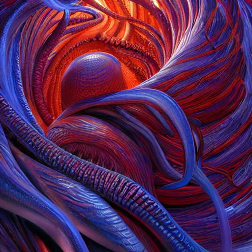 Image similar to photorealistic swirling abstract rendition of cthulu by michael whelan. hyperdetailed photorealism, 1 0 8 megapixels, amazing depth, glowing rich colors, powerful imagery, psychedelic overtones, 3 d finalrender, 3 d shading, cinematic lighting, artstation concept art