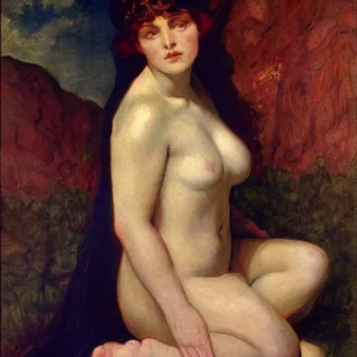 Image similar to painting of Eve in 1901, Romanticism