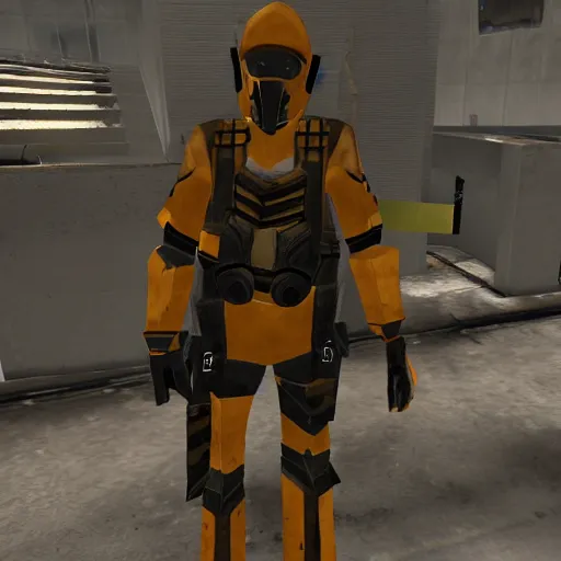 Image similar to a combine soldier from Half-life 2