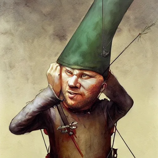 Image similar to Robin Hood, artwork by Esao Andrews,