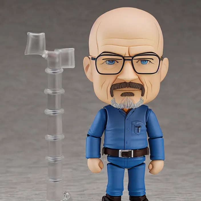 Prompt: walter white, an anime nendoroid of walter white, figurine, detailed product photo