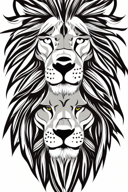 Image similar to Portrait of a lion in anime style, anime, sticker, colorful, illustration, highly detailed, simple, smooth and clean vector curves, no jagged lines, vector art, smooth