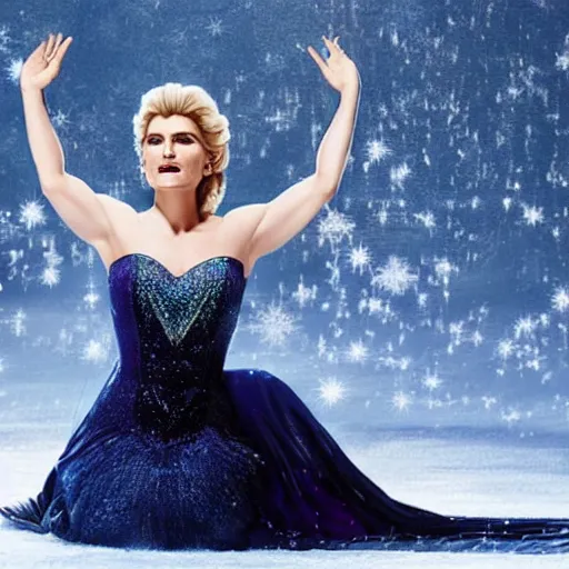 Image similar to A still of Idina Menzel as Elsa