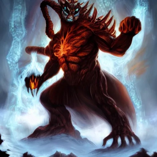 Image similar to fantasy art balrog