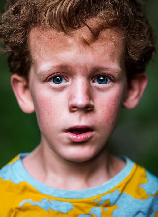 Image similar to portrait photo still of real life young beavis, 8 k, 8 5 mm, f. 1 4