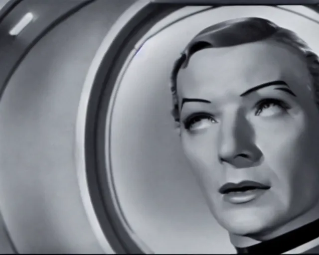 Image similar to a high - resolution video still from star trek from the 1 9 3 0 s, sharp focus, realistic