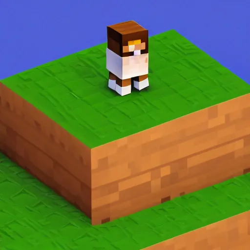 Image similar to Low poly isometric render of Minecraft Steve