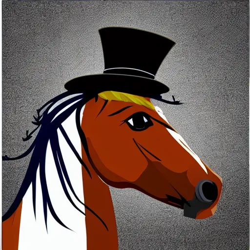 Image similar to horse with tophat