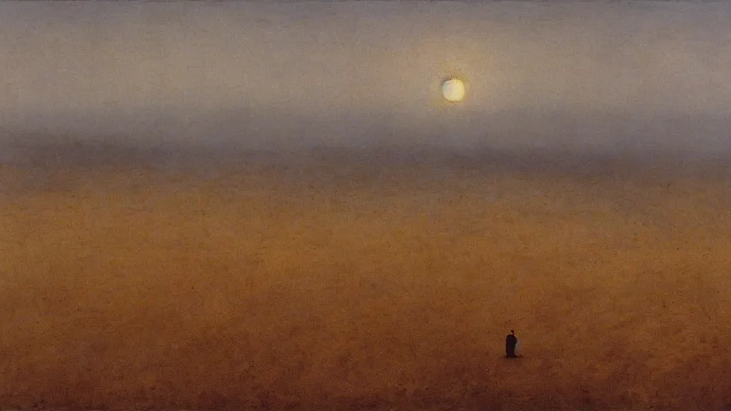 Prompt: the sun had very nearly slipped out of the sky by this time, and i could not get a good view. i saw little hills, low colorless hills., beksinski