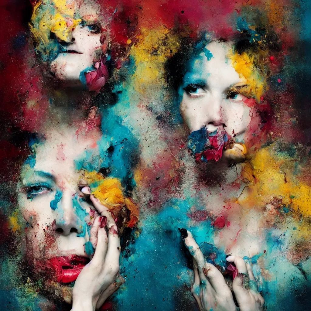 Image similar to portrait of a woman, by alberto seveso, artsy painting