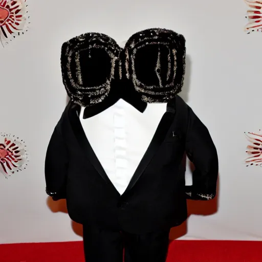 Image similar to sharpay wearing a tuxedo