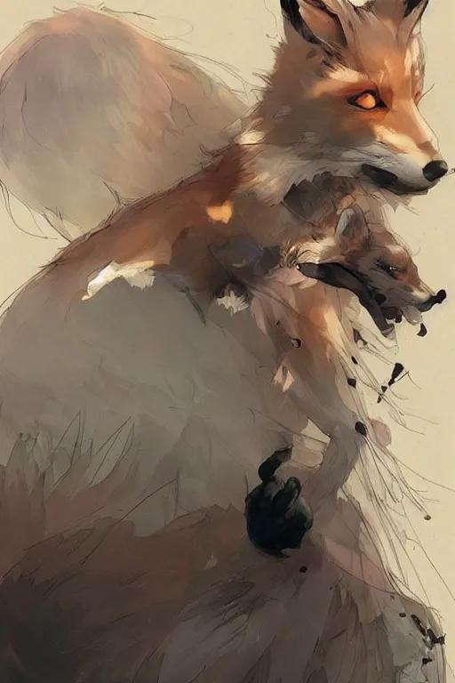 Image similar to a fox fursona, trending on artstation, by kawacy, furry art, digital art, art by dustin nguyen akihiko yoshida greg tocchini