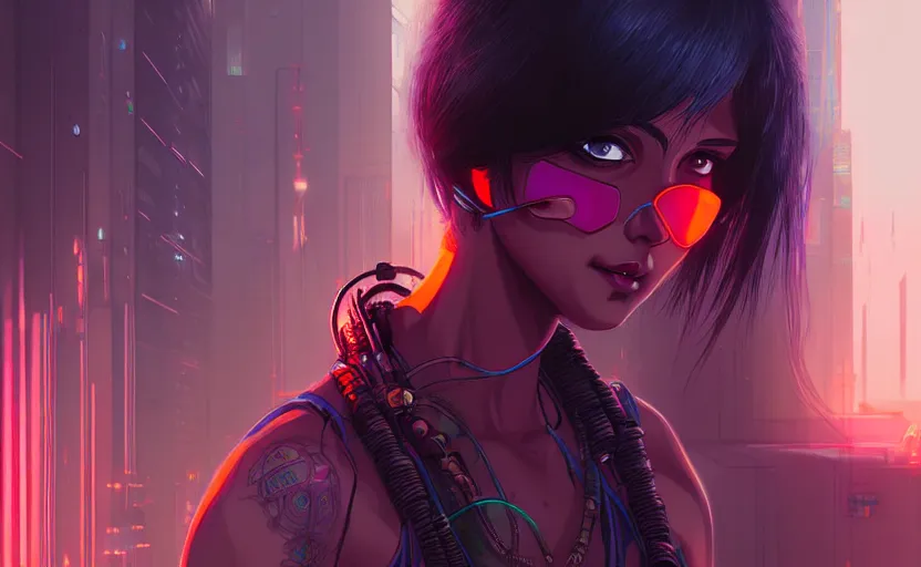 Prompt: cyberpunk india, anime, detailed art by wlop