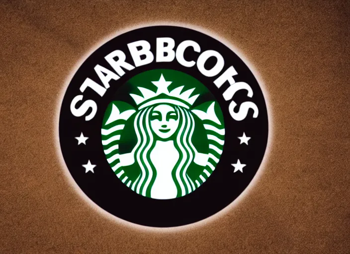 Image similar to starbuck logo with a dirty dog, a disgusted look