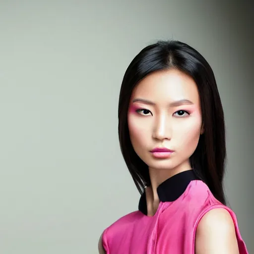 Image similar to asian female fashion model with huge cheekbones.