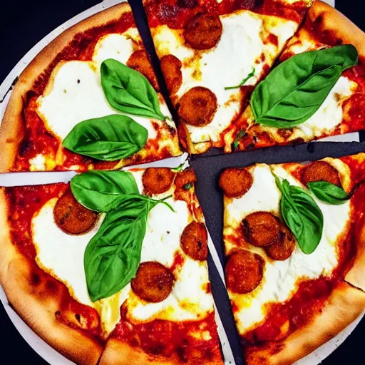 Image similar to a close up shot of a napoletan pizza with a fly on top, extremely realistic, very crisp details, photo realistic, trending on instagram