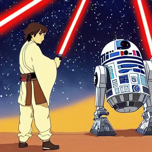 Image similar to Star wars by Studio Ghibli