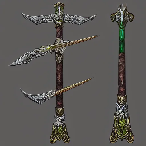 Image similar to fantasy weapon, elven.