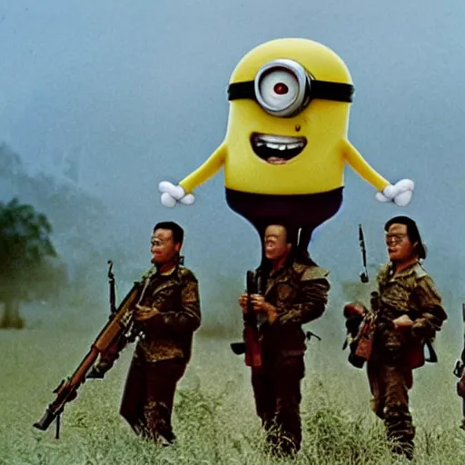 Image similar to minions in the vietnam war