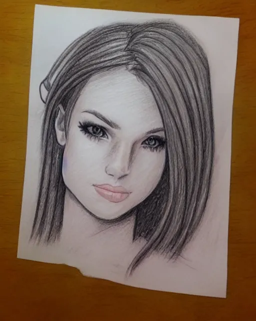 Prompt: awesome drawing of a beautiful girl