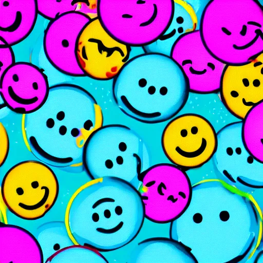 Image similar to happy background + smiley faces + bright colors ::