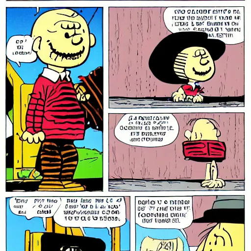 Image similar to freddy krueger, charles schultz, comic strip, the peanuts,