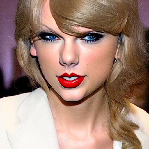 Prompt: Taylor Swift cosplaying as Alex from Clockwork Orange, eyes wide open