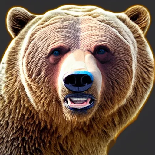 Prompt: a teacher as a grizzly bear