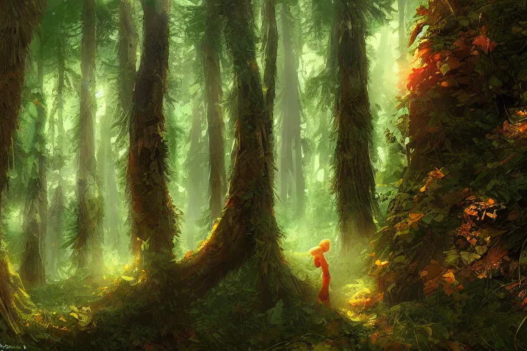 Prompt: evergreen trees in the forest, 4 k digital illustration by artgerm, wlop, andrei riabovitchev, marc simonetti, yoshitaka amano, artstation, 8 k resolution, soft focus