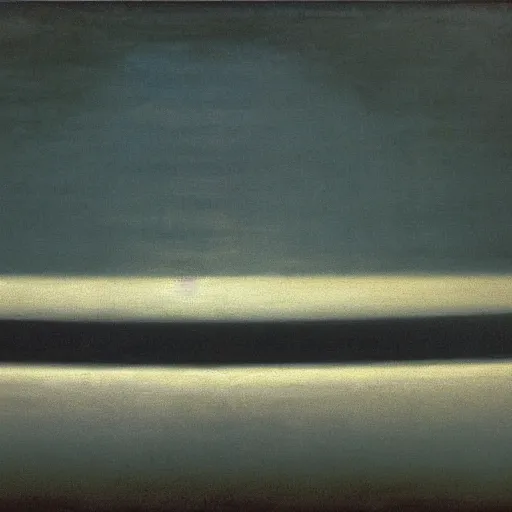 Image similar to the abstract painting'arctic void ', by caspar david friedrich!!!, by rothko!!!