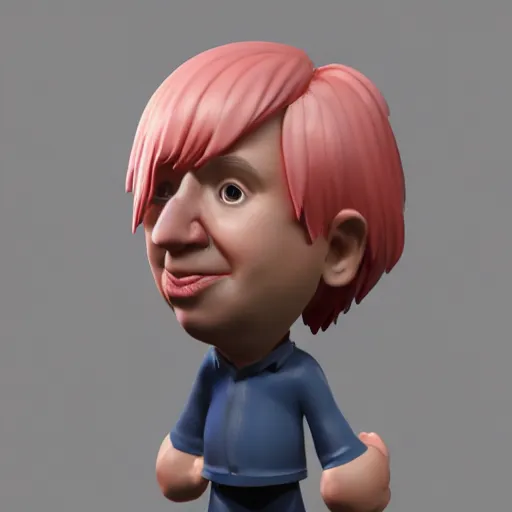 Prompt: plastic toy cute figurine of boris johnson, blender, unreal engine, concept art, octane render, highly detailed, smooth, sharp focus