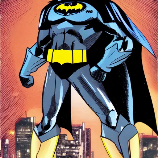 Image similar to super batman, Hiroaki Tsutsumi style