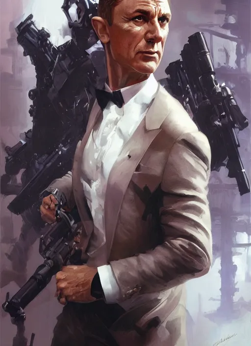 Image similar to Portrait James Bond, marvel comics, dark, intricate, highly detailed, smooth, artstation, digital illustration by Ruan Jia and Mandy Jurgens and Artgerm and Wayne Barlowe and Greg Rutkowski and Frank Frazetta