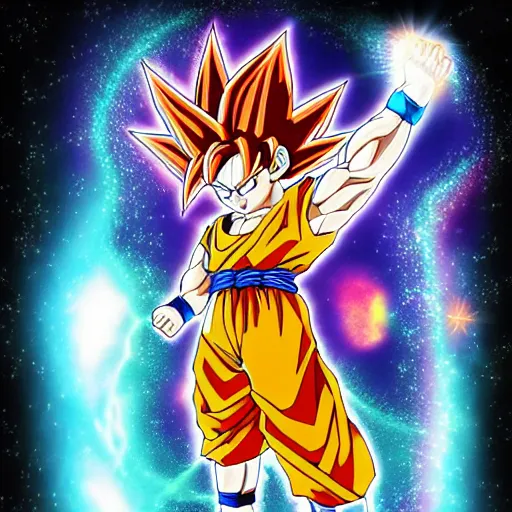Super Saiyan Son Goku - Dragon Ball Anime Kamehameha Power