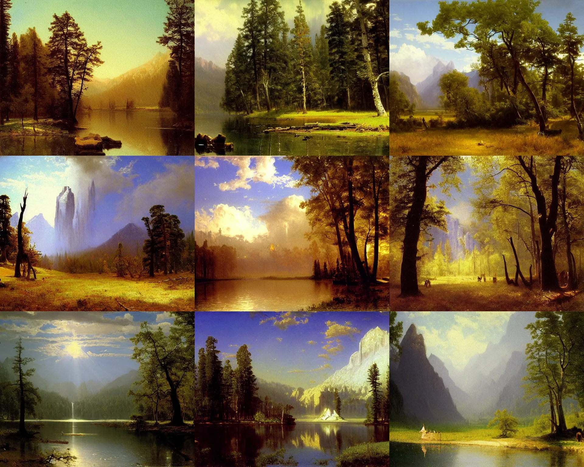 Prompt: painting by albert bierstadt