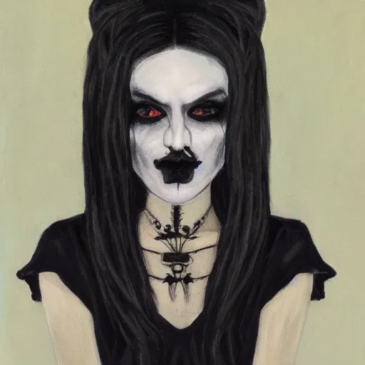 Prompt: portrait of goth girl